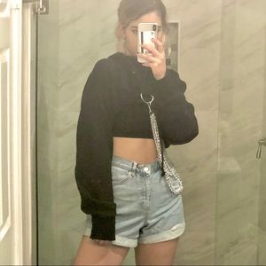 Cropped Chain Hoodie